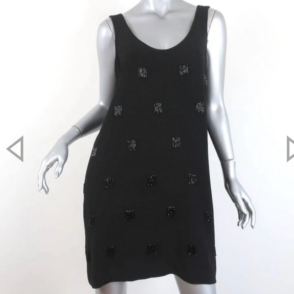 Elizabeth and James Black Sequin Mini Dress